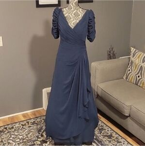 Jade By Jasmine Navy Floor Length Dress